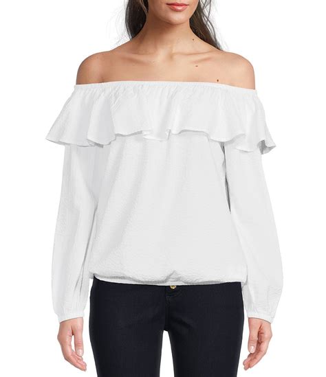 brown michael michael kors zarina ruffle sleeve knit top|Women's Ruffles MICHAEL Michael Kors Shirts & Tops.